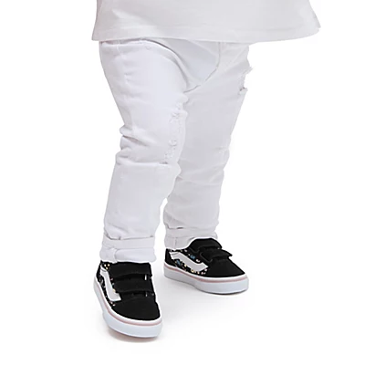 Vans Toddler Floral Old Skool Hook And Loop Shoes (1-4 Years) -Vans Sales Store VN0A38JNBOQ HERO